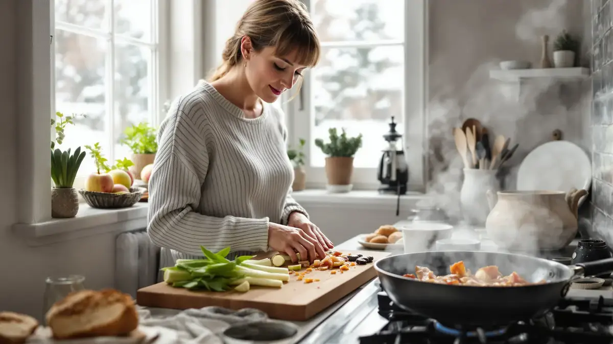 Questa padellata di porri, mele e pancetta, un piatto confortante, potrebbe diventare il vostro pasto preferito in tempi record.