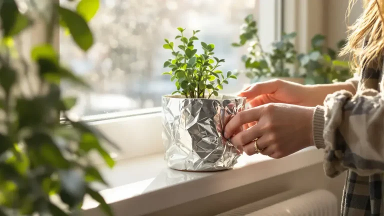 L’uso della carta stagnola sui vostri vasi da fiori potrebbe salvare le piante che credete perdute questo inverno